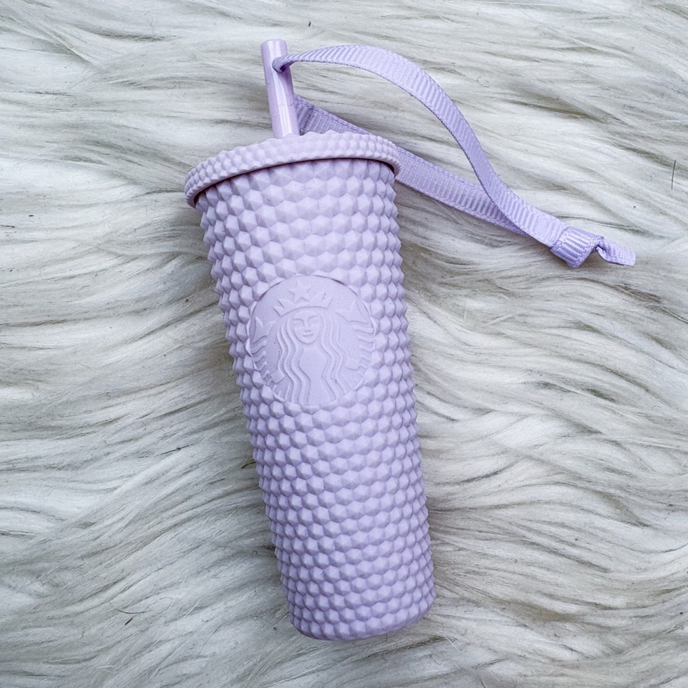 Starbucks China Summer 2022 Studded Keychain Ornament Lilac Lavender Purple NEW